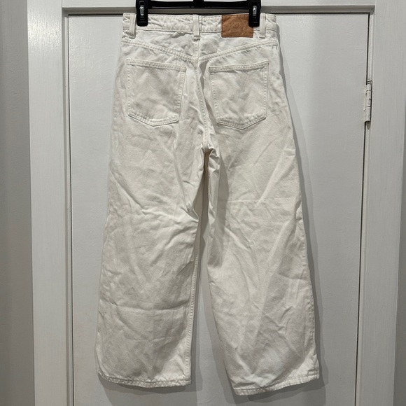 Zara White Wide Legged Jeans - Picture 4 of 6